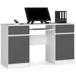 BIURKO CLP A5 2D 2SZ PK BIAŁE / SZARE