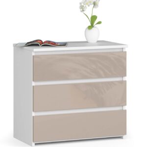 SZAFKA NOCNA CL3 60 cm PK BIAŁA / CAPPUCCINO POŁYSK