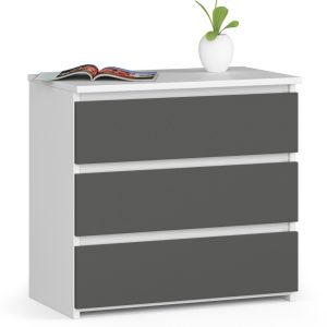 SZAFKA NOCNA CL3 60 cm PK BIAŁA / SZARY