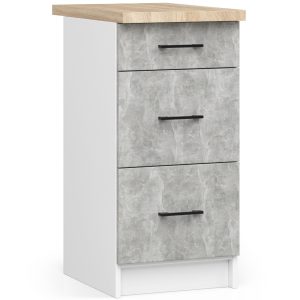 Szafka OLIWIA S40 SZ3 + BLAT BIAŁA / BETON