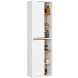 SZAFKA ŁAZIENKOWA WISZĄCA VAMI W50 2D 6P BIAŁA / DĄB SONOMA