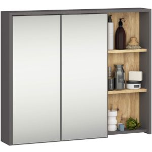 SZAFKA ŁAZIENKOWA WISZĄCA VAMI W90 2D 3P LO GRAFIT SZARY / DĄB ARTISAN