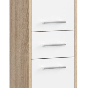 SZAFKA ŁAZIENKA FIN SŁUPEK 30 2D 1SZ 85cm PK DĄB SONOMA / BIAŁY