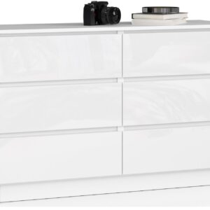 KOMODA K120 6SZ CLP PK BIAŁY POŁYSK