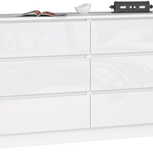 KOMODA K140 6SZ CLP PK BIAŁY POŁYSK