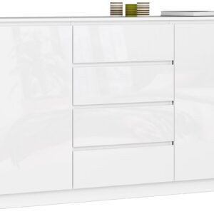 KOMODA K160 2D 4SZ CLP PK BIAŁY POŁYSK