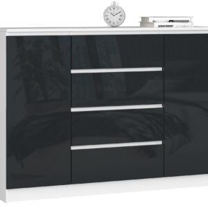 KOMODA K140 2D 4SZ CLP PK GRAFIT POŁYSK
