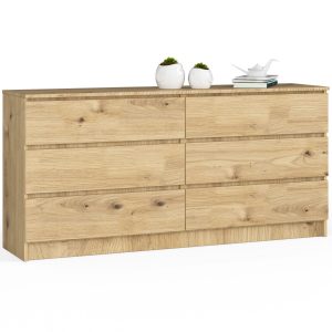 KOMODA K160 6SZ CLP DĄB ARTISAN