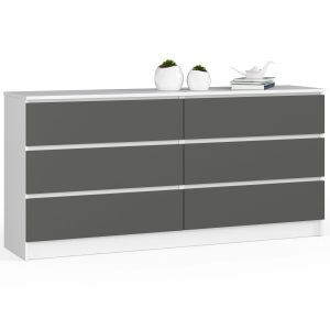 KOMODA K160 6SZ CLP PK BIAŁY / SZARY