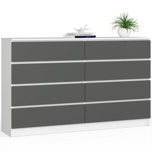 KOMODA K160 8SZ CLP PK BIAŁA / SZARY