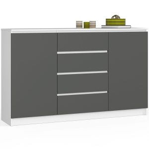 KOMODA K160 2D 4SZ CLP PK BIAŁY / SZARY