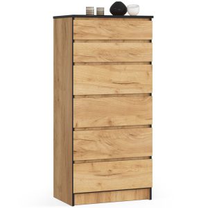 KOMODA K60 6SZ CLP PK DĄB CRAFT