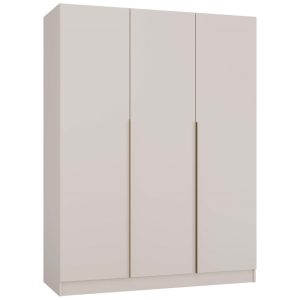 SZAFA SENSO 3D 150 CM 3 DRZWI ZŁOTE UCHWYTY DO SALONU SYPIALNI KASZMIR BEŻ