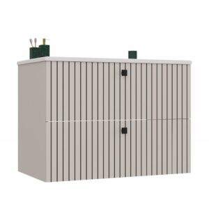 SZAFKA POD UMYWALKĘ TIGO 80 2S KASZMIR RYFLOWANY FRONT + UMYWALKA