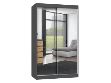 Szafa IGA 120/A ANTRACYT 2 Lustra Do Sypialni Przedpokoju