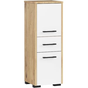 SZAFKA ŁAZIENKA FIN SŁUPEK 30 2D 1SZ 85cm PK DĄB ARTISAN / BIAŁY