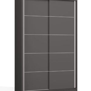 SZAFA Przesuwna IGA 120 CM C ANTRACYT SZPROSY – Nowoczesny Design