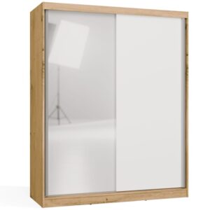 SZAFA Przesuwna IGA 160 A/B 1X Lustro DĄB ARTISAN BIEL - Funkcjonalność