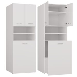 SZAFKA Łazienkowa Słupek POLA 64 BIAŁY Głęboka 64 Cm Szuflada na Kółkach